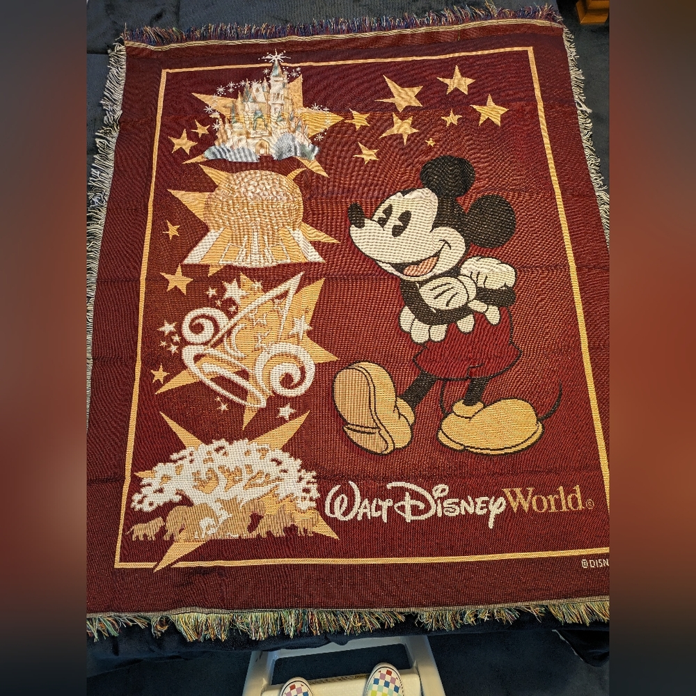 Disney World Woven Throw Blanket